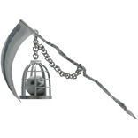 Silver Grunge Skeleton Cage Giant Scythe