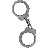 silver hanging handcuffs