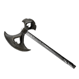 Silver heart axe in back