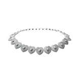 Silver Heart Diamond Necklace