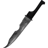Silver Horror Rusty Goth Great Sword Knife 