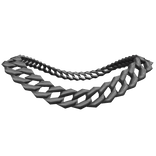 Silver Iced Out Cuban Linked Chain Necklace (1.0)