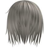 Silver Japanese vkei unkept emo hairstyle