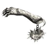 Silver Knight Gauntlet on the back