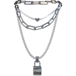 Silver Layered Y2k Necklace's V2