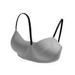 Silver Leather Balcony Crop