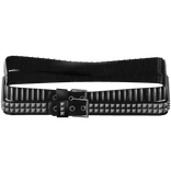 silver leather bullet / studded belt