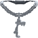Silver Manny Necklace Bling Bling