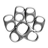 Silver Metal Emo Alt Soda Tab Paw Hair Clip