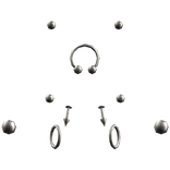 Silver Metal Piercings