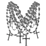 Silver Multi Layered Cross Chains 3.0