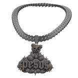 silver pesos diamond chain 