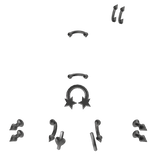 Silver Piercings w Star