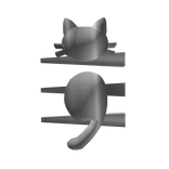 Silver punk cat hairclip