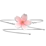 Silver Sakura Shoulder Cuff (Left)