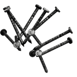 Silver Shoulder Nails [Left]