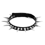 silver spike collar necklace