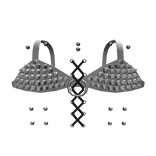 silver spiked studded pierced goth top 