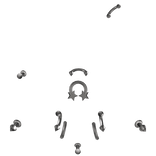 Silver spikey piercins