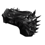 Silver Spiky Pauldron Left