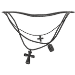 Silver Stacked Cross Necklace 1.0