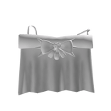 Silver Strapless Crop Top w/ Bow Detail