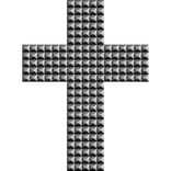 silver studded cross clipヾ(๑╹◡╹)ﾉ🔪