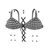 silver studded pierced punk top