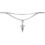 silver y2k hxh judgement chain necklace