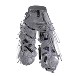 Silver Y3K Holographic Cargo Pants [PBR]