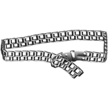 Silver/White Emo Chain Belt 1.0