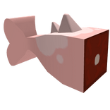 simple blocky light pink fish tail