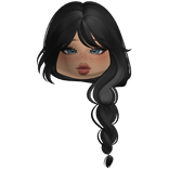 Simple Farmer Braid With Cute Makeup (Black)
