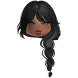 Simple Farmer Braid With Cute Makeup (Black)