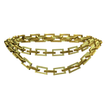Simple Layered Gold Chain Link Choker Necklace 3.0