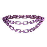 Simple Layered Pink Chain Link Choker Necklace 3.0