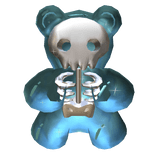 Skeleton Blue Gummy Bear Sparkle Aura Confetti