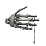 Skeleton Hand Face Cover w/ Chain