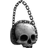 Skeleton Hanging Chain Skull White