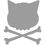 skeleton kitty hairclip