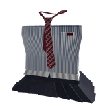 skena cute blue stripped office w tie dress 3.0