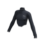 ☆ Ski Dark Blue Neck Crop Top