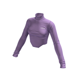 ☆ Skii Purple Neck Crop Top