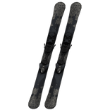 Skiis Propped Up On Waist Blue Y2K