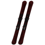 Skiis Propped Up On Waist Red
