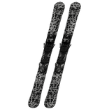 Skiis Propped Up On Waist White Leopard