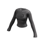 Skin-Tight Female Glossy Sheer Grey Shirt  (3)