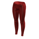 Skin-Tight Female Glossy Sheer Red Tights (3)