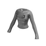 Skin-Tight Female Glossy Sheer White Shirt  (3)