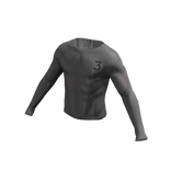 Skin-Tight Male Glossy Sheer Grey Shirt (3)